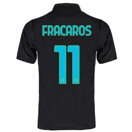 Enfant Football Maillot Caterina Fracaros #11 Noir Tenues Third 2021/22 T-shirt
