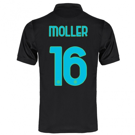 Enfant Football Maillot Caroline Moller #16 Noir Tenues Third 2021/22 T-shirt