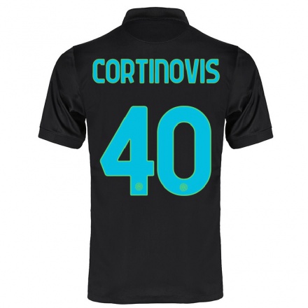 Enfant Football Maillot Fabio Cortinovis #40 Noir Tenues Third 2021/22 T-shirt
