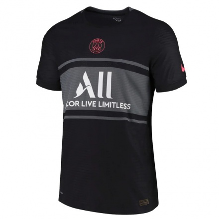 Enfant Football Maillot Votre Nom #0 Noir Tenues Third 2021/22 T-shirt