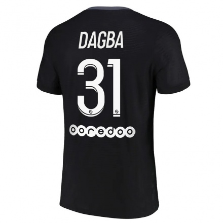 Enfant Football Maillot Colin Dagba #31 Noir Tenues Third 2021/22 T-shirt