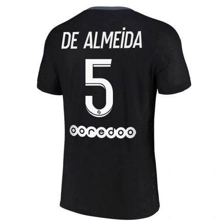 Enfant Football Maillot Elisa De Almeida #5 Noir Tenues Third 2021/22 T-shirt