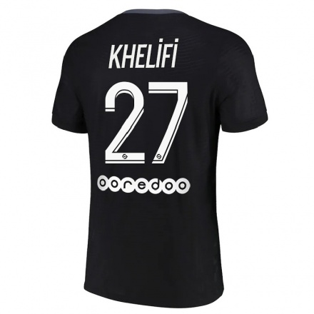 Enfant Football Maillot Lea Khelifi #27 Noir Tenues Third 2021/22 T-shirt