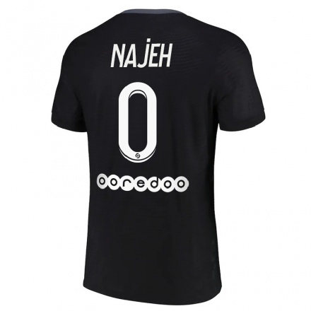 Enfant Football Maillot Kais Najeh #0 Noir Tenues Third 2021/22 T-Shirt