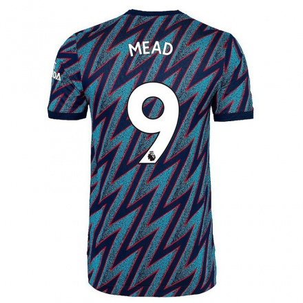 Enfant Football Maillot Beth Mead #9 Bleu Noir Tenues Third 2021/22 T-Shirt