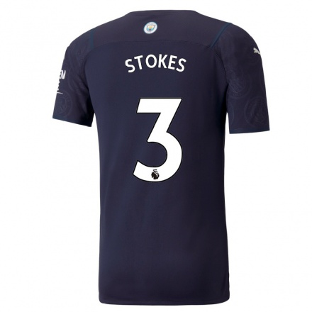 Enfant Football Maillot Demi Stokes #3 Bleu Foncé Tenues Third 2021/22 T-Shirt