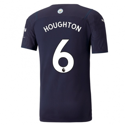 Enfant Football Maillot Steph Houghton #6 Bleu Foncé Tenues Third 2021/22 T-Shirt
