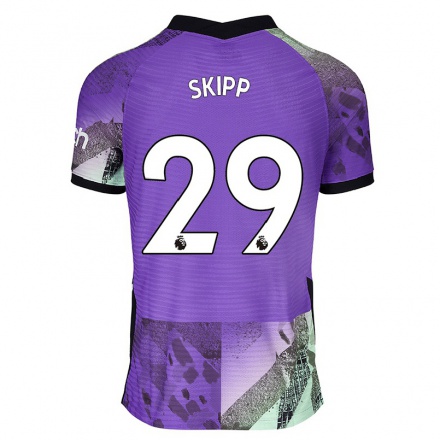 Enfant Football Maillot Oliver Skipp #29 Violet Tenues Third 2021/22 T-Shirt