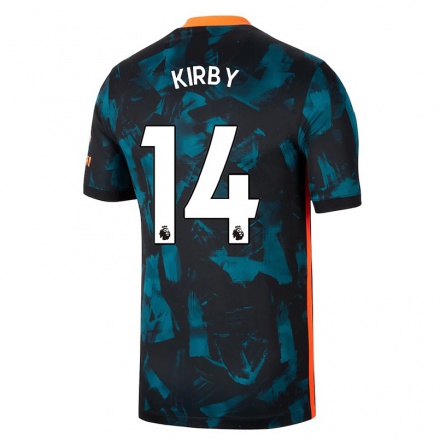 Enfant Football Maillot Fran Kirby #14 Bleu Foncé Tenues Third 2021/22 T-Shirt