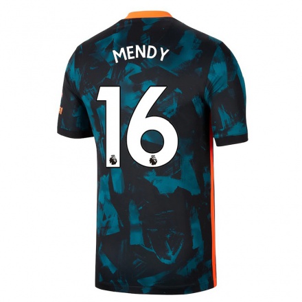 Enfant Football Maillot Edouard Mendy #16 Bleu Foncé Tenues Third 2021/22 T-Shirt