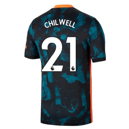 Enfant Football Maillot Ben Chilwell #21 Bleu Foncé Tenues Third 2021/22 T-Shirt