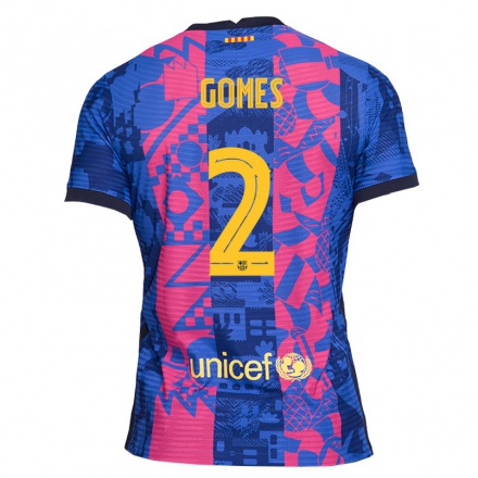 Enfant Football Maillot Igor Gomes #2 Rose Bleue Tenues Third 2021/22 T-shirt
