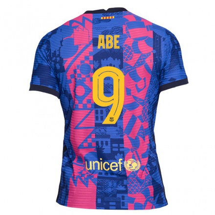 Enfant Football Maillot Hiroki Abe #9 Rose Bleue Tenues Third 2021/22 T-shirt