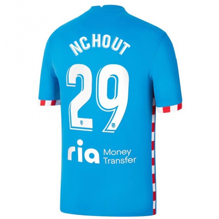 Enfant Football Maillot Ajara Nchout #29 Bleu Tenues Third 2021/22 T-Shirt