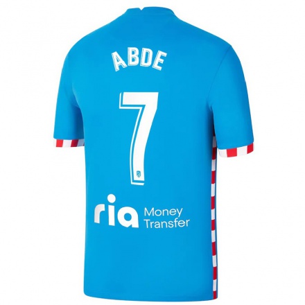 Enfant Football Maillot Abde #7 Bleu Tenues Third 2021/22 T-Shirt