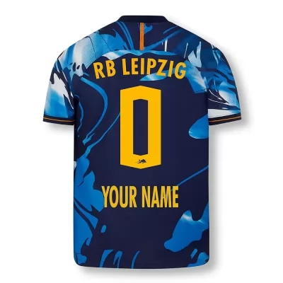 Enfant Football Maillot Votre Nom #0 Uefa Blanc Bleu 2020/21 Chemise