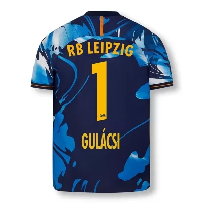 Enfant Football Maillot Peter Gulacsi #1 Uefa Blanc Bleu 2020/21 Chemise