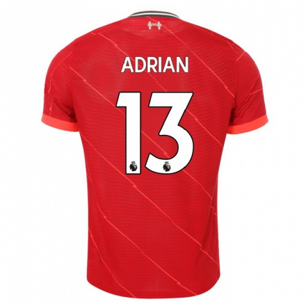 Homme Football Maillot Adrian #13 Rouge Tenues Domicile 2021/22 T-shirt