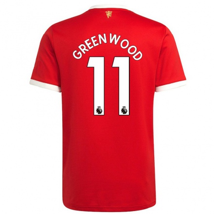 Homme Football Maillot Mason Greenwood #11 Rouge Tenues Domicile 2021/22 T-shirt