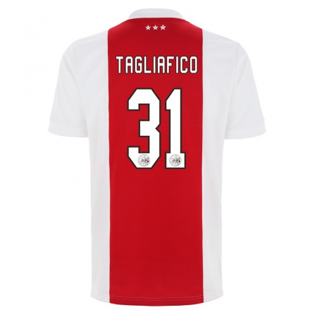 Homme Football Maillot Nicolas Tagliafico #31 Rouge Blanc Tenues Domicile 2021/22 T-Shirt