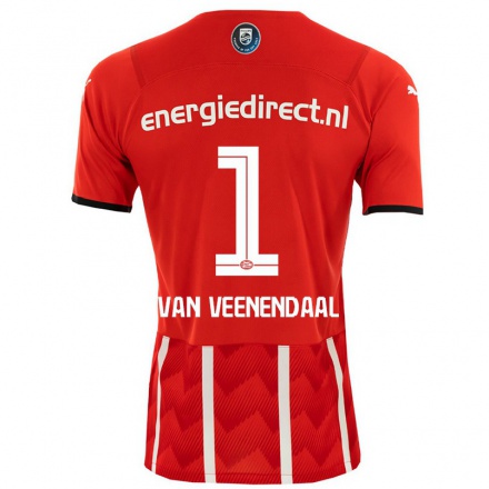 Homme Football Maillot Sari Van Veenendaal #1 Rouge Tenues Domicile 2021/22 T-shirt