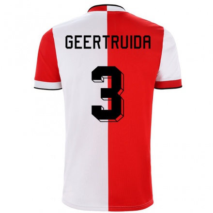 Homme Football Maillot Lutsharel Geertruida #3 Rouge Blanc Tenues Domicile 2021/22 T-Shirt