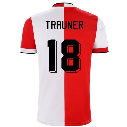 Homme Football Maillot Gernot Trauner #18 Rouge Blanc Tenues Domicile 2021/22 T-Shirt