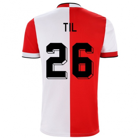 Homme Football Maillot Guus Til #26 Rouge Blanc Tenues Domicile 2021/22 T-Shirt