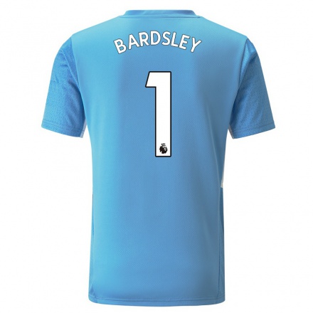 Homme Football Maillot Karen Bardsley #1 Bleu Tenues Domicile 2021/22 T-shirt