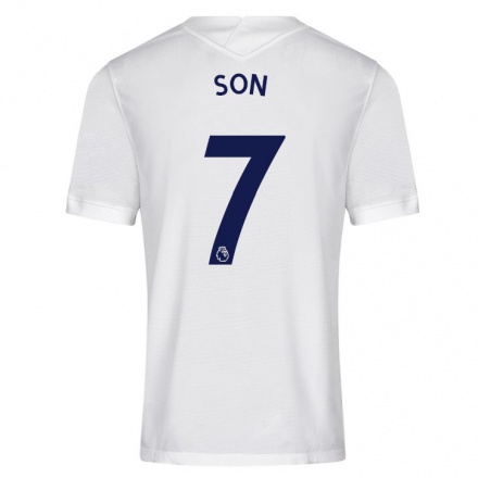 Homme Football Maillot Heung-min Son #7 Blanche Tenues Domicile 2021/22 T-shirt