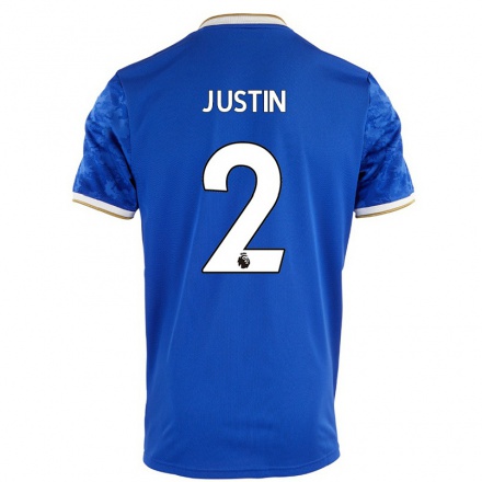 Homme Football Maillot James Justin #2 Bleu Royal Tenues Domicile 2021/22 T-Shirt