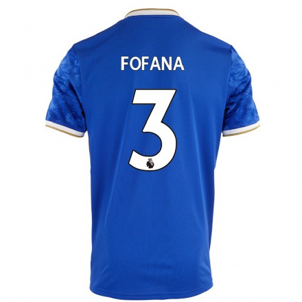 Homme Football Maillot Wesley Fofana #3 Bleu Royal Tenues Domicile 2021/22 T-shirt