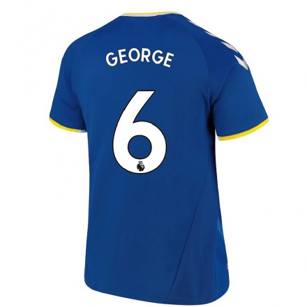Homme Football Maillot Gabrielle George #6 Bleu Royal Tenues Domicile 2021/22 T-Shirt