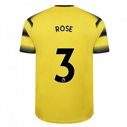 Homme Football Maillot Danny Rose #3 Jaune Noir Tenues Domicile 2021/22 T-shirt