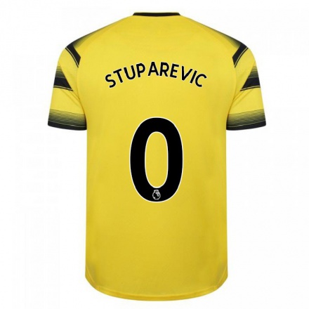Homme Football Maillot Filip Stuparevic #0 Jaune Noir Tenues Domicile 2021/22 T-shirt