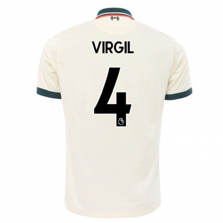 Homme Football Maillot Virgil van Dijk #4 Beige Tenues Extérieur 2021/22 T-Shirt