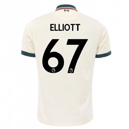 Homme Football Maillot Harvey Elliott #67 Beige Tenues Extérieur 2021/22 T-Shirt