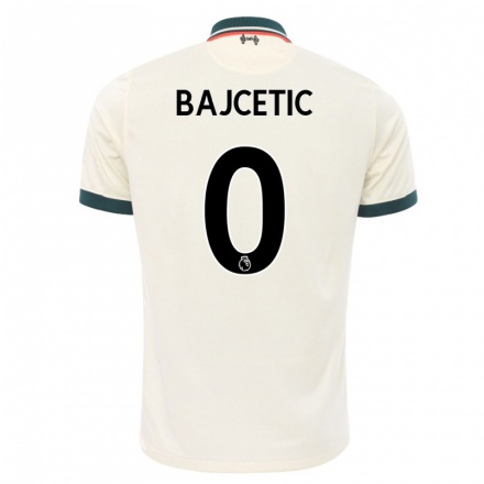 Homme Football Maillot Stefan Bajcetic #0 Beige Tenues Extérieur 2021/22 T-Shirt