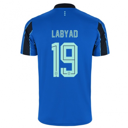 Homme Football Maillot Zakaria Labyad #19 Bleu Noir Tenues Extérieur 2021/22 T-Shirt