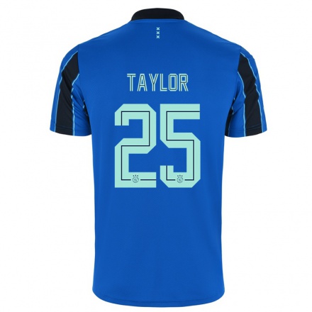 Homme Football Maillot Kenneth Taylor #25 Bleu Noir Tenues Extérieur 2021/22 T-Shirt