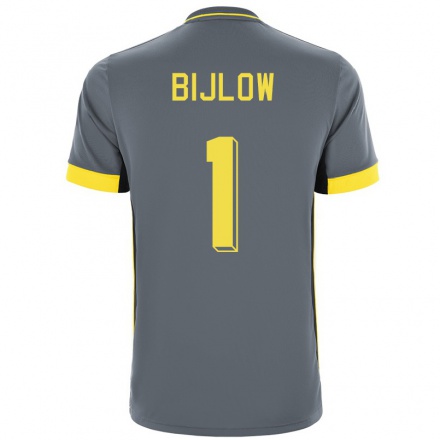 Homme Football Maillot Justin Bijlow #1 Gris Noir Tenues Extérieur 2021/22 T-Shirt