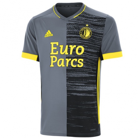 Homme Football Maillot Cedric Hatenboer #0 Gris Noir Tenues Extérieur 2021/22 T-shirt