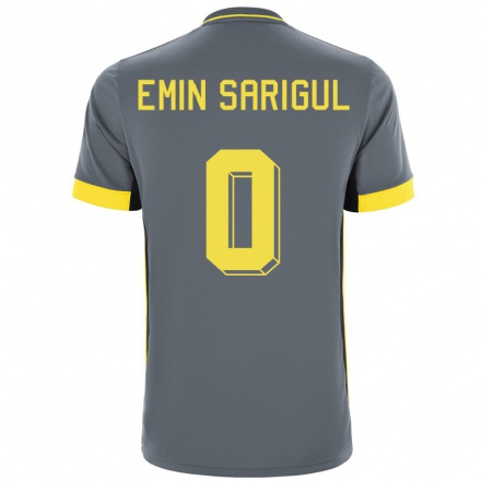 Homme Football Maillot Muhammed Emin Sarigul #0 Gris Noir Tenues Extérieur 2021/22 T-Shirt