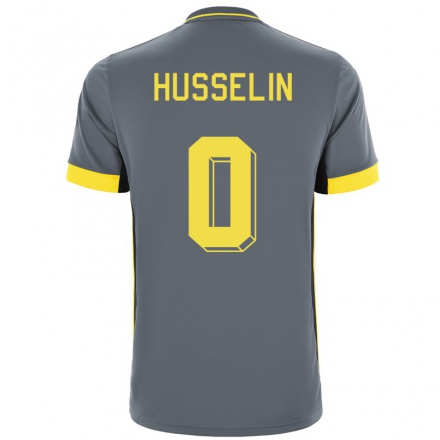 Homme Football Maillot Mateo Husselin #0 Gris Noir Tenues Extérieur 2021/22 T-Shirt