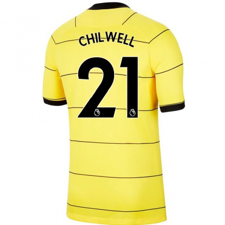 Homme Football Maillot Ben Chilwell #21 Jaune Tenues Extérieur 2021/22 T-shirt