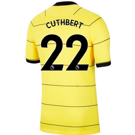 Homme Football Maillot Erin Cuthbert #22 Jaune Tenues Extérieur 2021/22 T-shirt