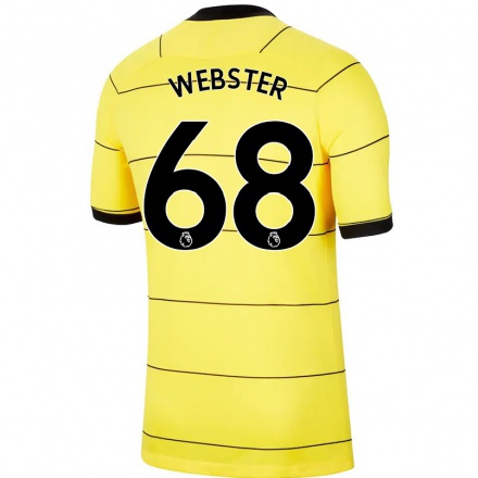 Homme Football Maillot Charlie Webster #68 Jaune Tenues Extérieur 2021/22 T-shirt