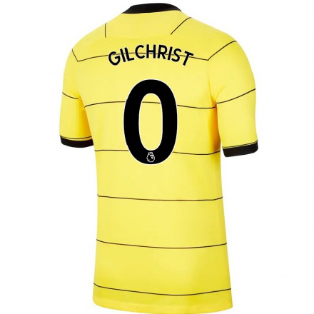 Homme Football Maillot Alfie Gilchrist #0 Jaune Tenues Extérieur 2021/22 T-shirt