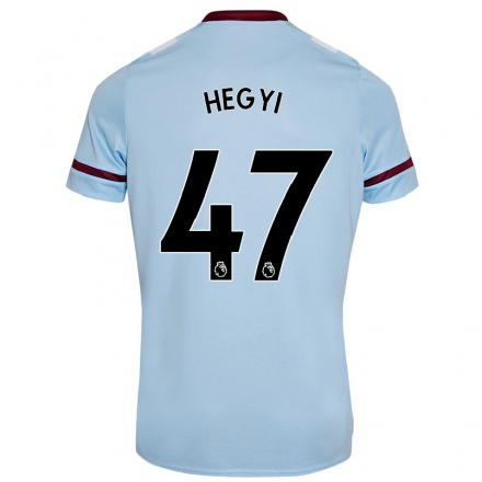 Homme Football Maillot Krisztian Hegyi #47 Bleu Ciel Tenues Extérieur 2021/22 T-Shirt