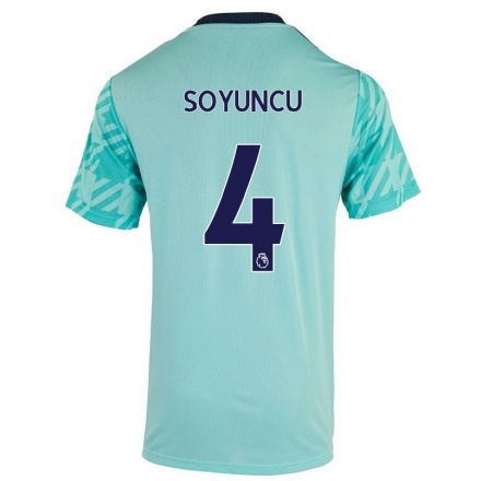 Homme Football Maillot Caglar Soyuncu #4 Vert Clair Tenues Extérieur 2021/22 T-shirt